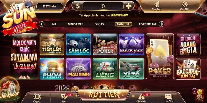 Kho trò chơi với nhiều siêu phẩm kinh điển tại Game Bài Sunwin