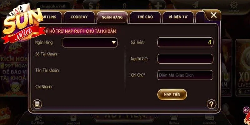 Nạp tiền qua Internet Banking là phương thức tiện lợi, an toàn cao